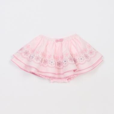 お花刺しゅうスカートつきカバーパンツ