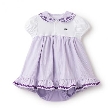 刺繍セーラーカラーロンパース