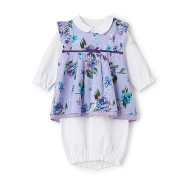 Rose Sketch柄チュニック＋2WAYオール