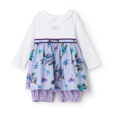 総柄ワンピース＋カバーパンツ