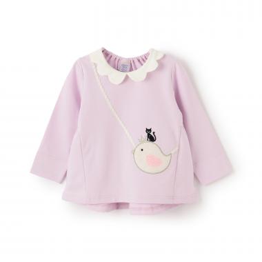 衿つきトロンプルイユトレーナー