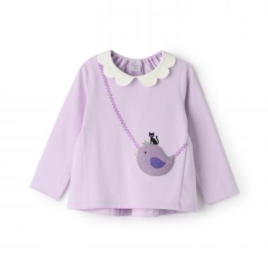 衿つきトロンプルイユトレーナー