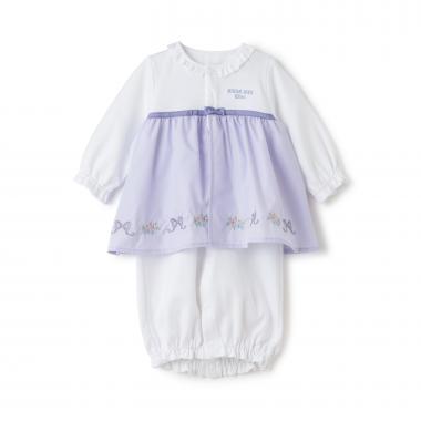 リボンお花刺しゅう2WAYオール