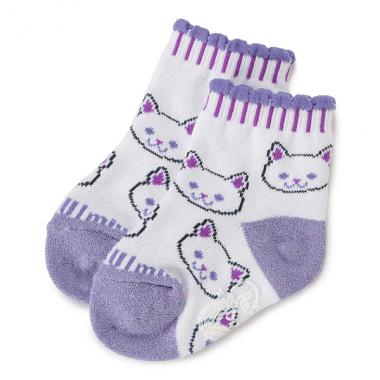 ネコ総顔クルーソックス