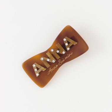 アクリルロゴリボンヘアクリップ【日本製】