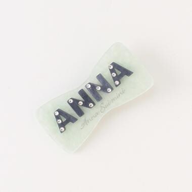 アクリルロゴリボンヘアクリップ【日本製】