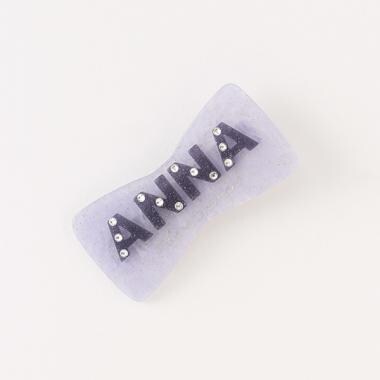 アクリルロゴリボンヘアクリップ【日本製】