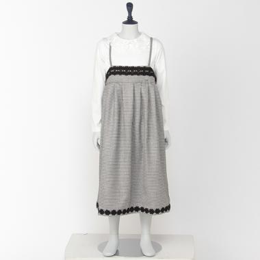後ろリボンジャンパースカート