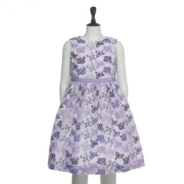 【セレモニー】花柄総刺しゅうワンピース