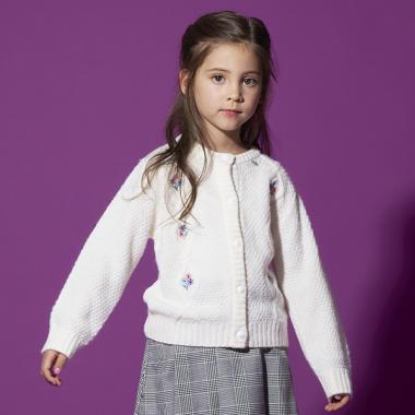 花刺しゅうニットカーディガン