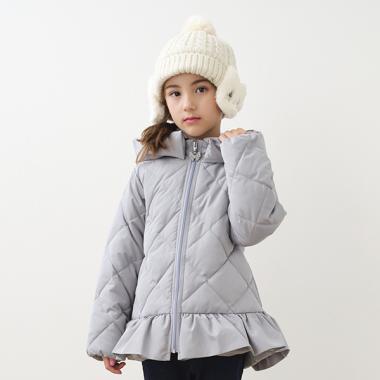 ミドル丈ペプラムダウン