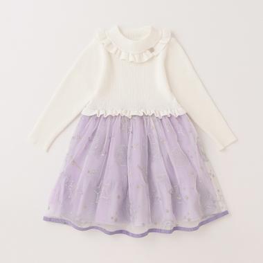 ニットドッキングスワンチュールワンピース