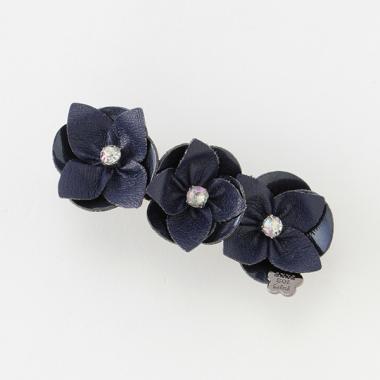 【セレモニー】合皮お花バレッタ【日本製】