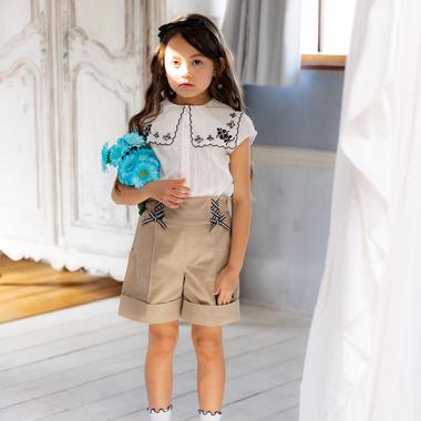 裾折り返しショートパンツ