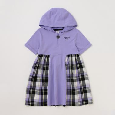 チェック切り替えワンピース