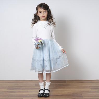 メリーゴーランド刺しゅうチュールドッギングワンピース