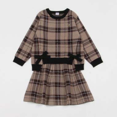 チェックニットセットアップ