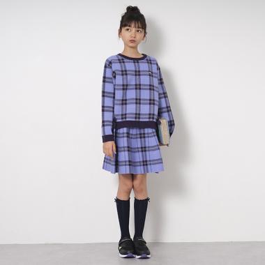 チェックニットセットアップ