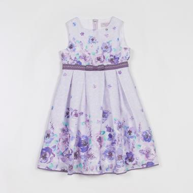 【セレモニー】水彩花柄ワンピース【日本製】