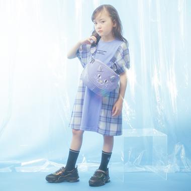 チェックドッキングワンピース