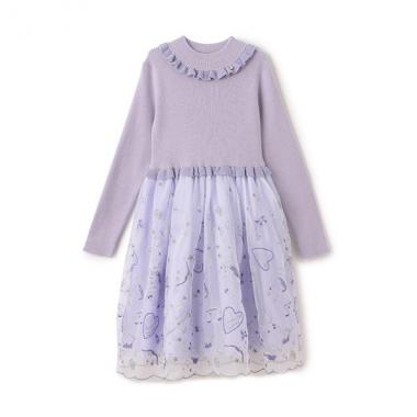 ニットドッキングチュールワンピース