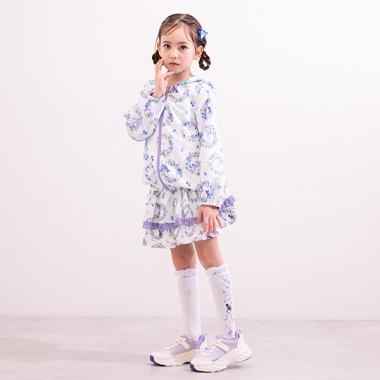 フラワーリース柄2段キュロット