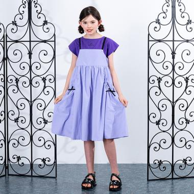 ギャザージャンスカ＋短丈Tシャツ