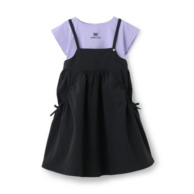 ギャザージャンスカ＋短丈Tシャツ