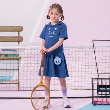 ポーチ付きネコカットワンピース