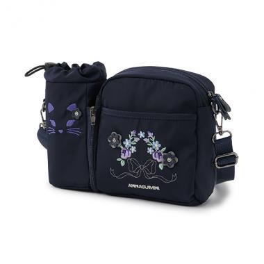 お花リース刺しゅうペットボトル3WAYバッグ