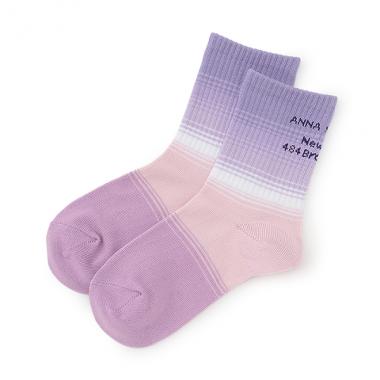 グラデーションクルーソックス