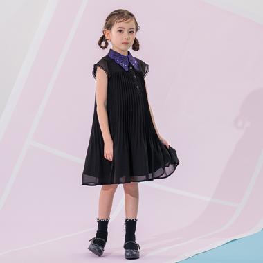 【Premium】衿バタフライ プリーツワンピース