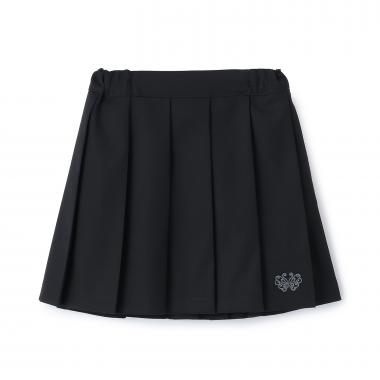 【あったか】蝶刺しゅうプリーツSK＋1分丈スパッツ