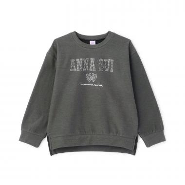 ラインストーンロゴトレーナー