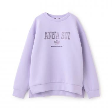 【LADIES】ラインストーンロゴトレーナー