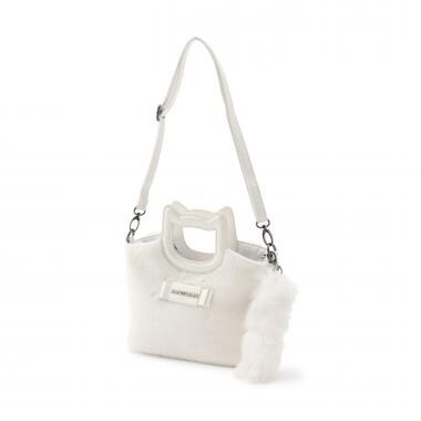 ネコハンドル2WAYファーバッグ