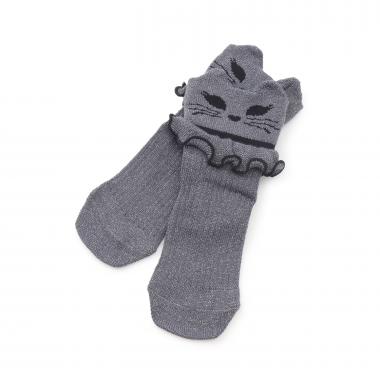 ネコ耳ラメクルーソックス