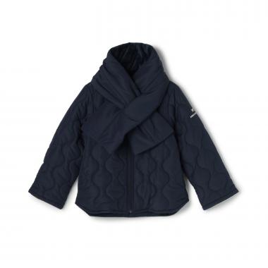 マフラーつき中綿ブルゾン