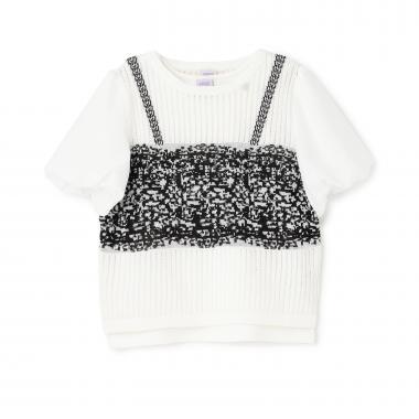 華やぎビスチェ風ニット＋タンクトップ