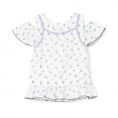 レイヤード風ペプラムTシャツ