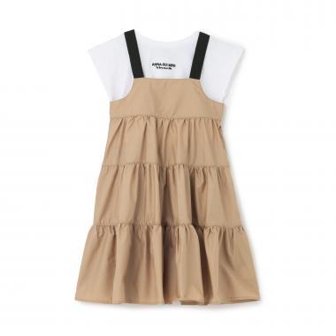 【人気商品再入荷】【直営店で取り扱い無し】短丈Tシャツ+ジャンスカ