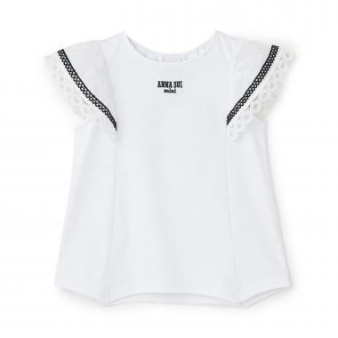 風をまとう 袖フリルTシャツ