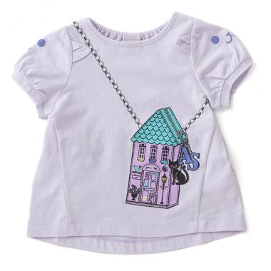 お家バッグネコトロンプルイユTシャツ