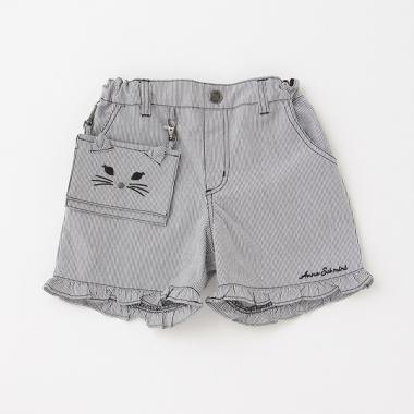 ネコ移動ポケットつきショートパンツ