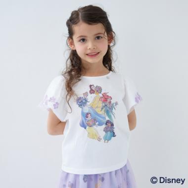 【Disney100】ディズニープリンセス袖チュールTシャツ