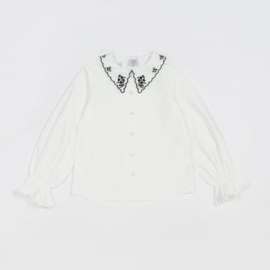 スカラ衿ブラウス