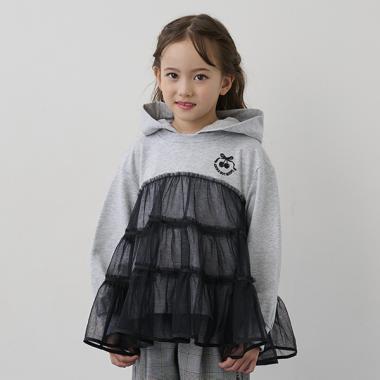 チュールティアードパーカー