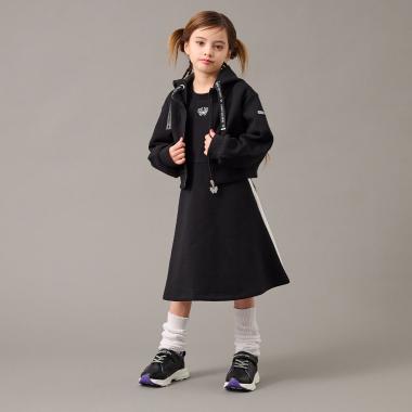 短丈パーカ＋ワンピース