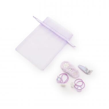 【GIFT 巾着つき】雪の結晶ヘアアクセサリー4点SET