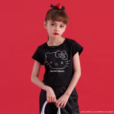 【HELLO KITTY】ラインストーンTシャツ